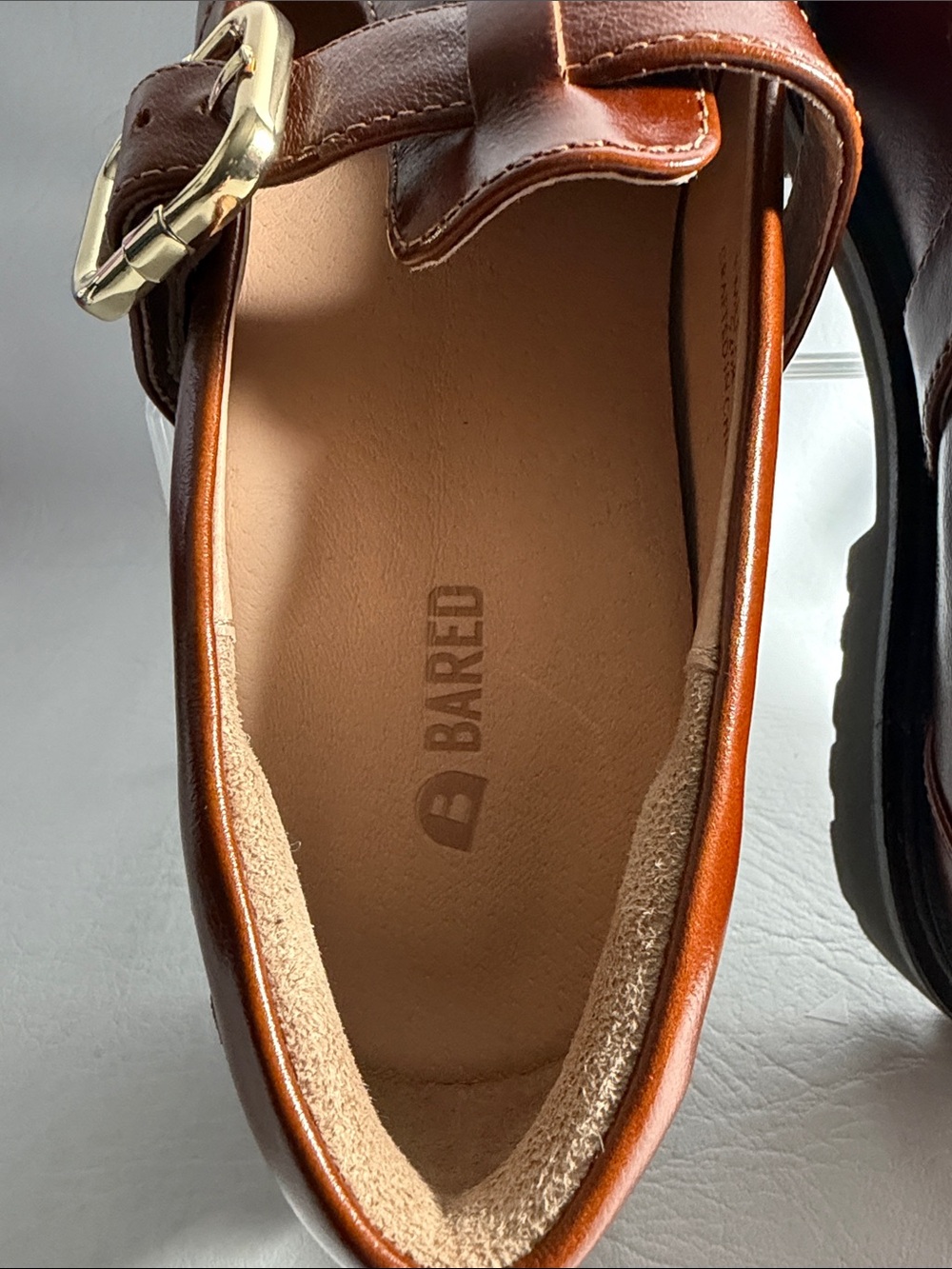 Bared Footwear Emutail NWOT Rustic Brown Leather Preppy Loafers 39 or 8.5-9 US - Picture 6 of 11